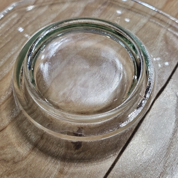 Vintage Uranium Glass Dessert Serving Plate Jewelry Trinket Plate - GLOWS GREEN - Picture 6 of 12